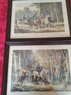 2 oude litho's gedrukt door Alfred de Dreux, Antiek en Kunst, Kunst | Tekeningen en Fotografie, Ophalen