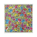 Keith Haring Untitled 1988 LEM Art Group Italy Baby’s Offset, Ophalen of Verzenden, Gebruikt, Vierkant, Met lijst