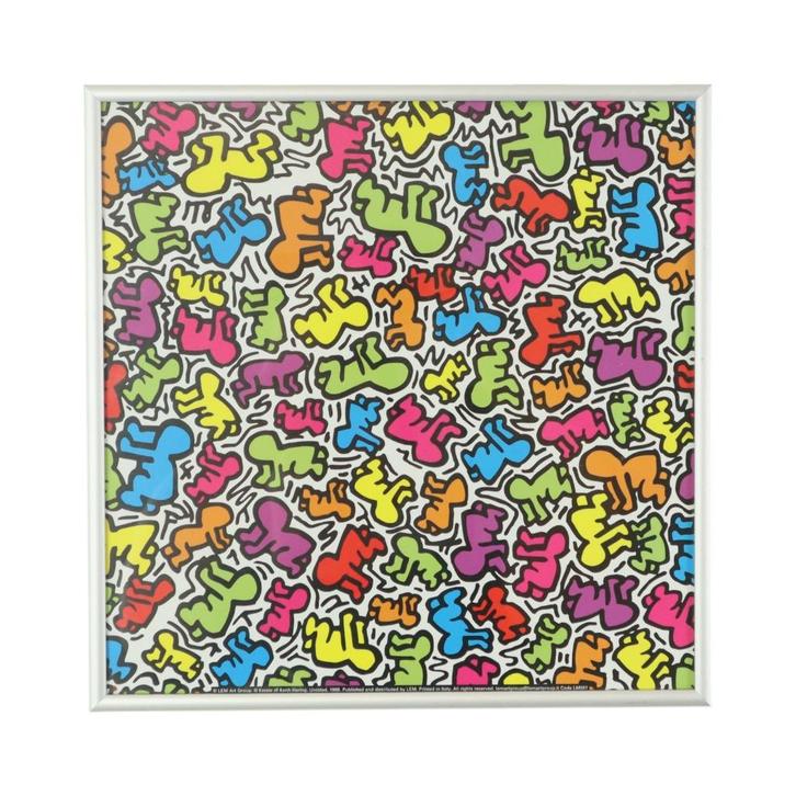 Keith Haring Untitled 1988 LEM Art Group Italy Baby’s Offset, Verzamelen, Posters, Gebruikt, Vierkant, Met lijst, Ophalen of Verzenden