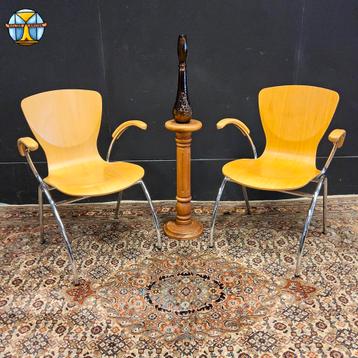 set van 3 design opstapelbare Kimball Bingo Guest Chairs   beschikbaar voor biedingen