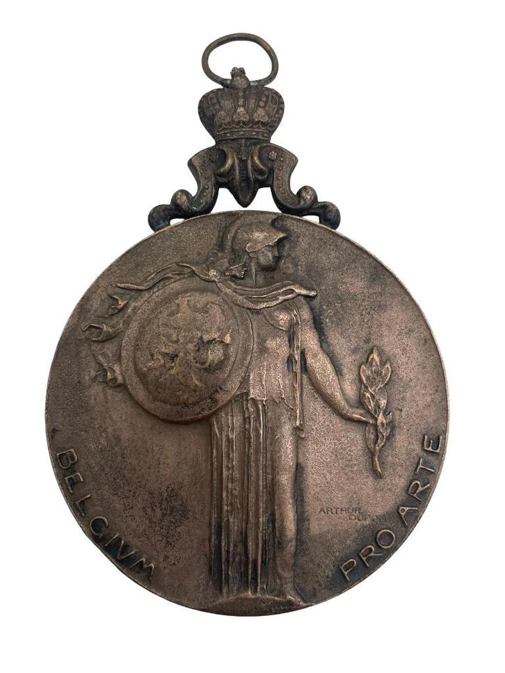 Arthur Dupon Koninklijke Academie Pro Arte Staatsmedaille, Postzegels en Munten, Penningen en Medailles, Brons, Ophalen of Verzenden
