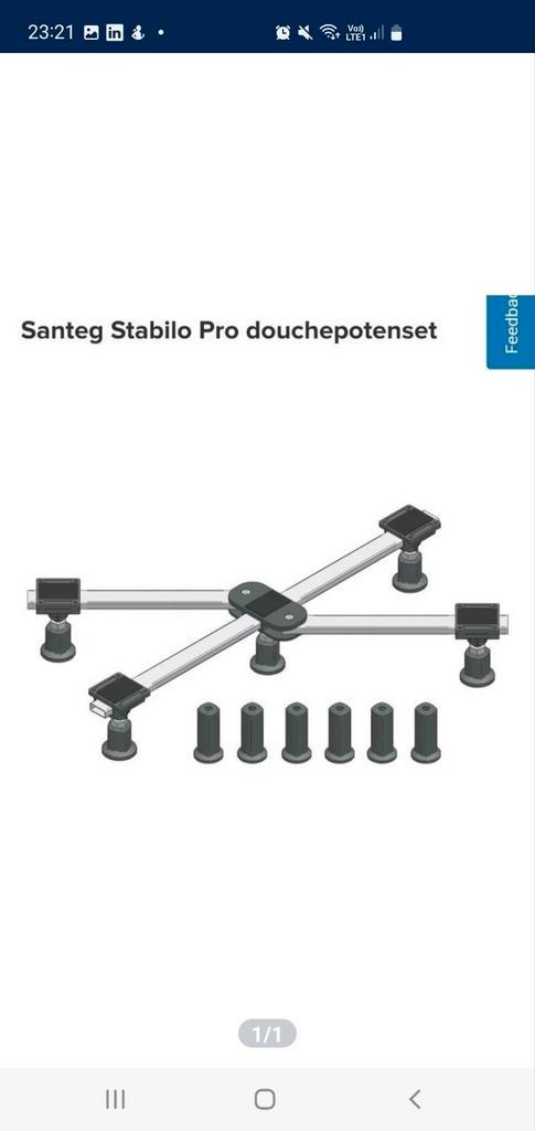 1 set douchepoten nieuw, Doe-het-zelf en Bouw, Sanitair, Zo goed als nieuw, Ophalen