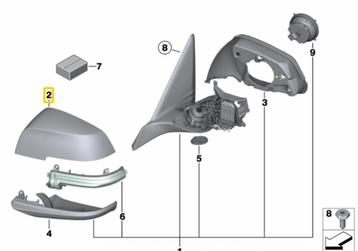 Spiegelkap BMW F20 F21 F22 F87 F23 F30 F31 F34 F32 F33 F36 I