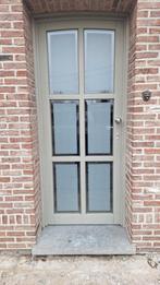 Houten Voordeur 90x210, Doe-het-zelf en Bouw, Deuren en Vliegenramen, Ophalen, Glas