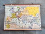 Vintage schoolkaart op doek, Antiek en Kunst, Ophalen