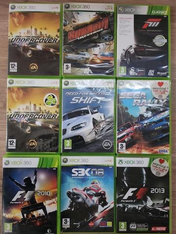 XBOX 360 VARIA GAMES BUNDEL FORMULE 1 & RACE beschikbaar voor biedingen