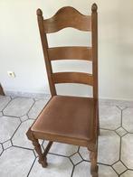 Te koop 6 eiken stoelen, Huis en Inrichting, Stoelen, Ophalen, Hout, Gebruikt, Bruin
