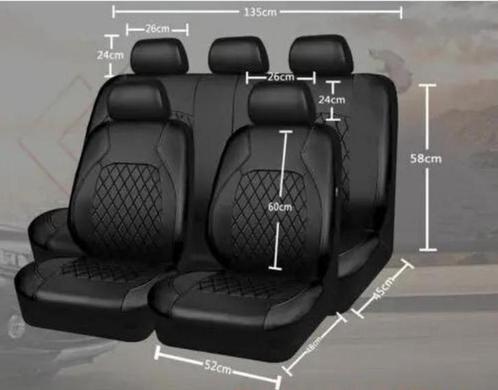 stoelhoezenset compleet pu-leder zwart, Auto diversen, Auto-accessoires