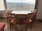 JOKKMOKK tafel met 4 stoelen, 100 à 150 cm, Quatre personnes, Comme neuf, Enlèvement