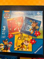 Ravensburger puzzle, paw patrol, 3 in a box, 4+, Ophalen of Verzenden, Zo goed als nieuw