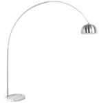 Lampadaire design en arc 'XXL' acier brossé rétro 70s, Huis en Inrichting, Lampen | Vloerlampen, Zo goed als nieuw, 200 cm of meer