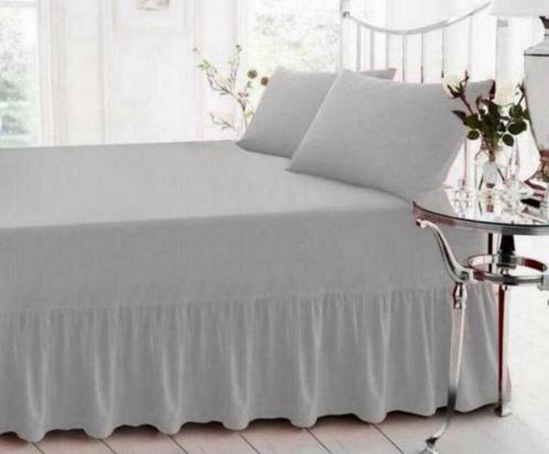 Nieuw Grijs bedbodem volantlaken Effen volantlaken 150x200cm, Huis en Inrichting, Slaapkamer | Beddengoed, Ophalen of Verzenden