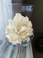 Grote glazen vaas, Huis en Inrichting, Wit, Ophalen of Verzenden, Minder dan 50 cm, Glas