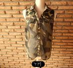 (55)- blouse femme t.38 kaki, Ophalen of Verzenden, Gedragen, Maat 38/40 (M), Groen
