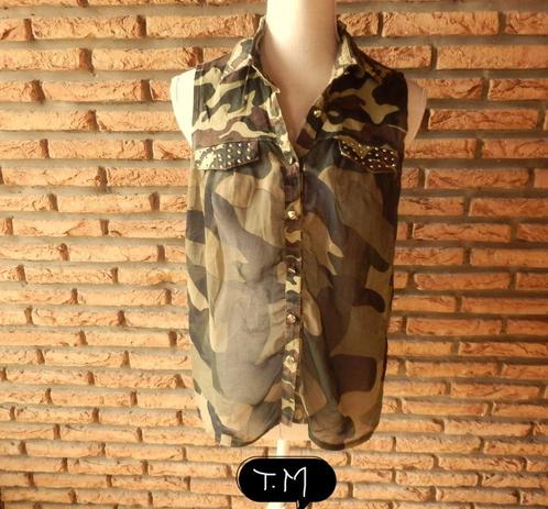 (55)- blouse femme t.38 kaki, Kleding | Dames, Blouses en Tunieken, Gedragen, Maat 38/40 (M), Groen, Ophalen of Verzenden