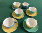 Vintage pastelkleurige koppen, Ophalen of Verzenden, Gebruikt