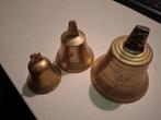 3 Clochette différente tailles cloche bronze cuivre, Antiek en Kunst