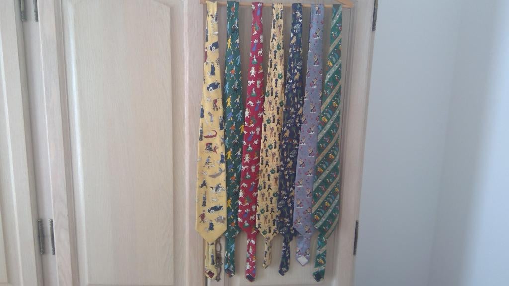 Lot de 7 cravates tintin en soie, Enlèvement ou Envoi, Autres couleurs, À motif, Porté