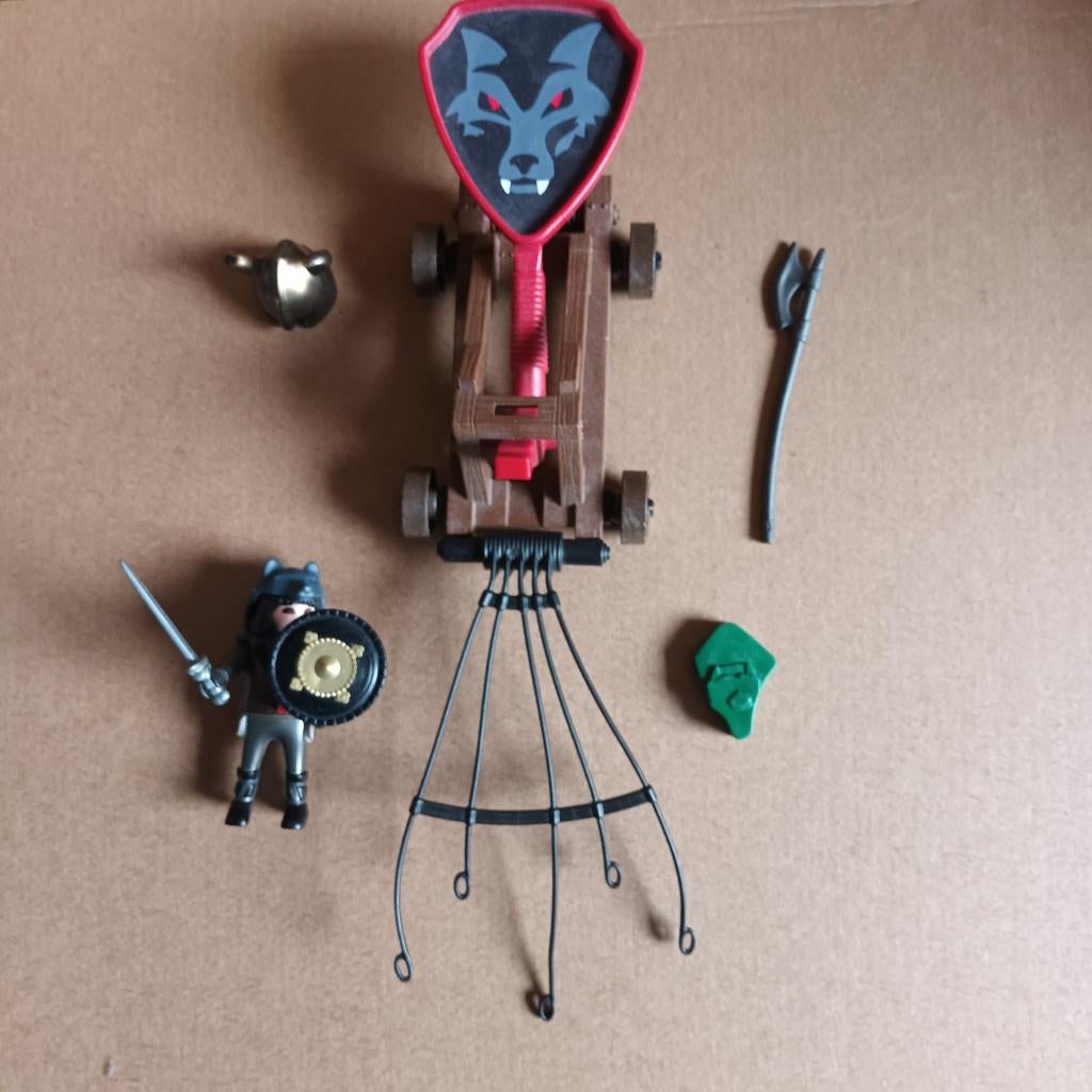 Playmobil 4812 chevalier loup et sa catapulte, Enlèvement ou Envoi, Comme neuf, Ensemble complet