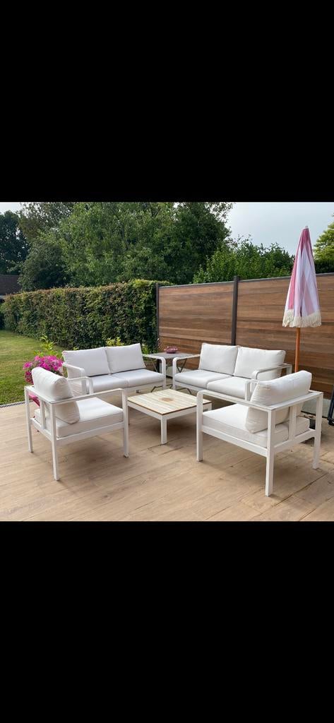 Salon de jardin, Jardin & Terrasse, Ensembles de jardin, Comme neuf, Aluminium, 8 places, Enlèvement