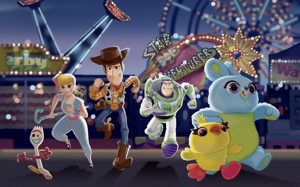Toy Story Vlies Behang Team - 400x250 cm - Gratis Verzending, Enlèvement ou Envoi, Neuf, Décoration murale