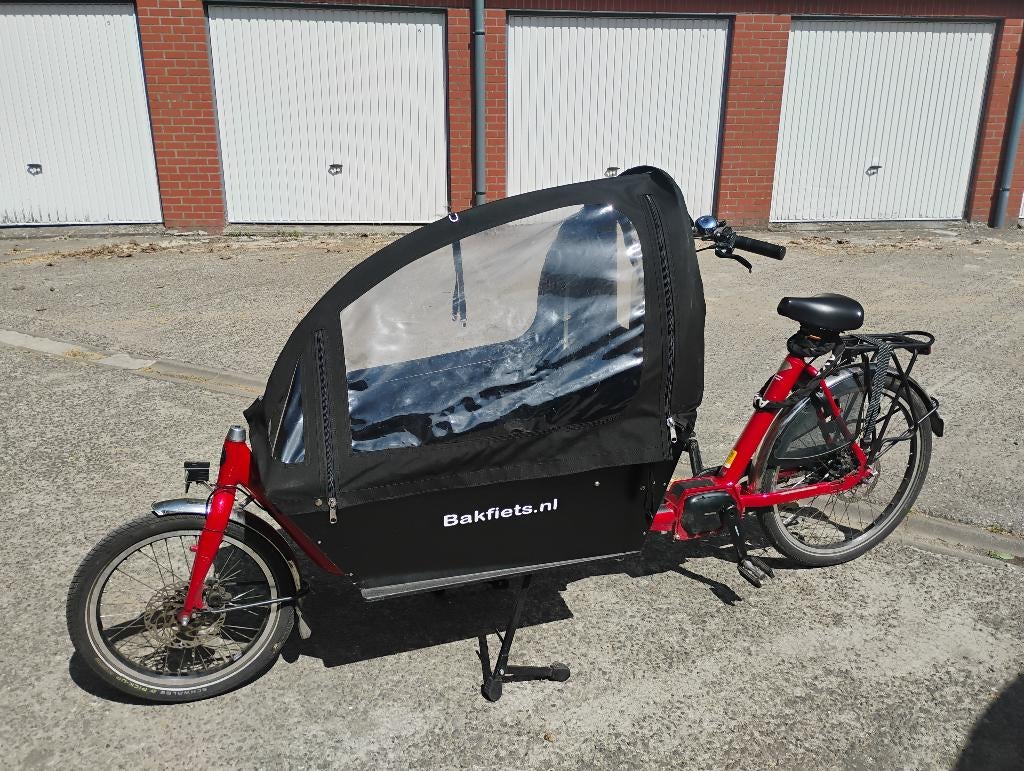 Elektrische bakfiets, Vélos & Vélomoteurs, Vélos | Vélos avec bac, Utilisé, Autres marques, 3 enfants, Électrique, Bâche, Frein à disque