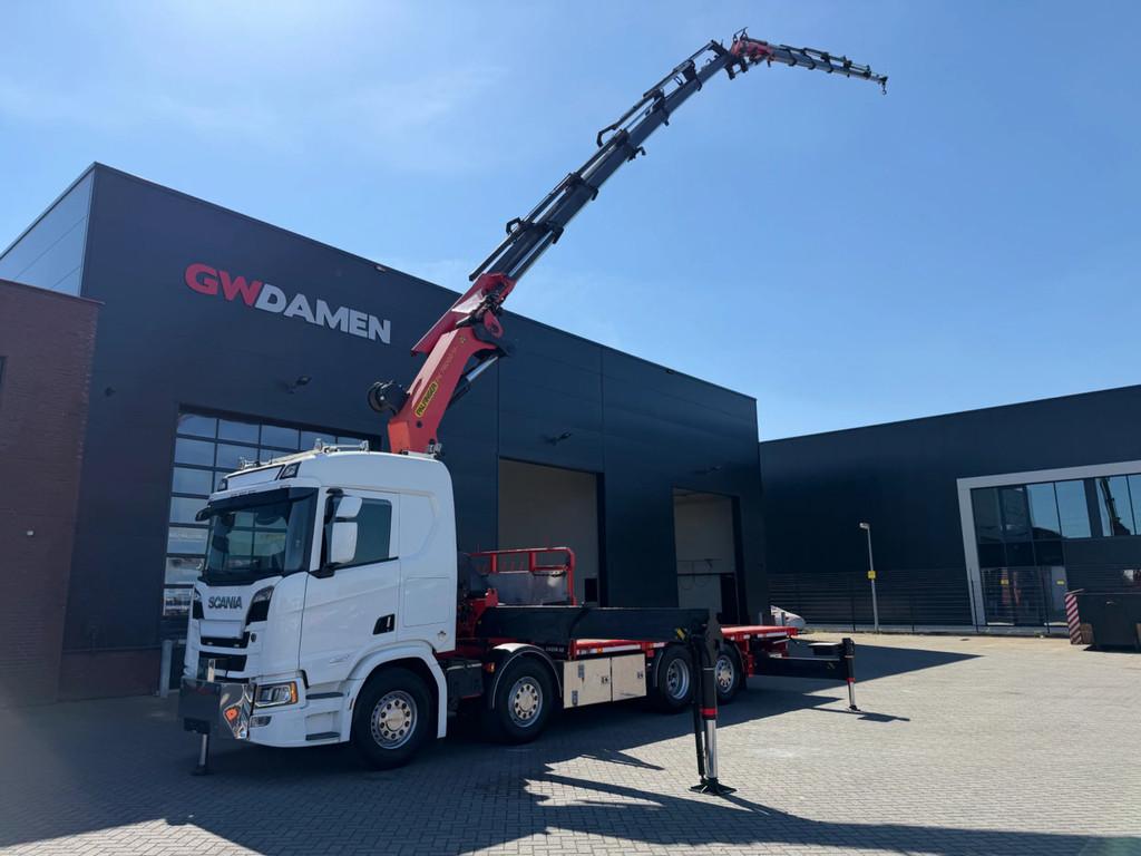 Scania R580 V8 8x2 Trekker/Bakwagen Palfinger PK 78002+ Fly, Auto's, Vrachtwagens, Achteruitrijcamera, Airbags, Airconditioning