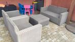 Kunststof Loungeset, Tuin en Terras, Ophalen, 4 zitplaatsen, Kunststof, Bijzettafel