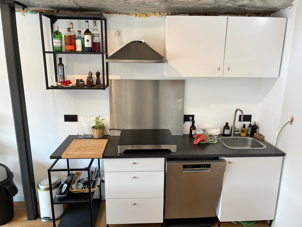 Ikea method keuken 230cm, Huis en Inrichting, Keuken | Complete keukens, Ophalen, Gebruikt, Wit, Enkelwandige keuken