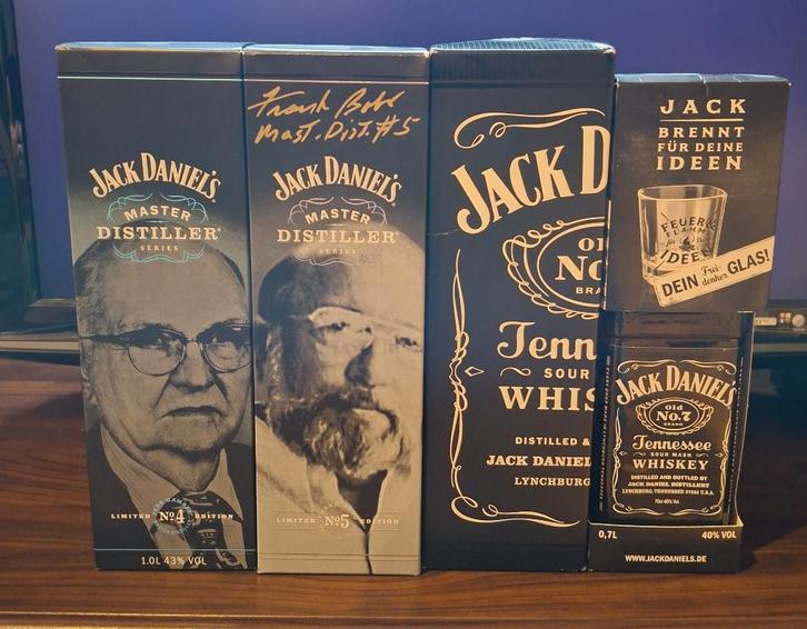 Jack Daniel's Master Distiller 4 & 5 + boîtes, Verzamelen, Overige Verzamelen, Nieuw, Ophalen