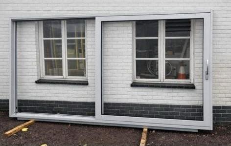 Aluminium ramen + glas op glasblok, Ophalen, Zo goed als nieuw, Overige typen