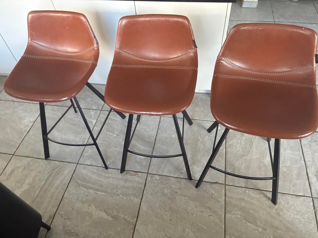 3 tabourets de bar, Synthétique, Enlèvement, Utilisé, 60 à 90 cm