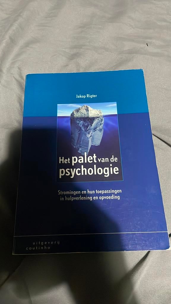 Jakop Rigter - Het palet van de psychologie, Livres, Livres d'étude & Cours, Enlèvement, Jakop Rigter