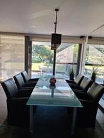 6 bruine echt leren stoelen Goossens, Ophalen, Zo goed als nieuw, Bruin, Leer