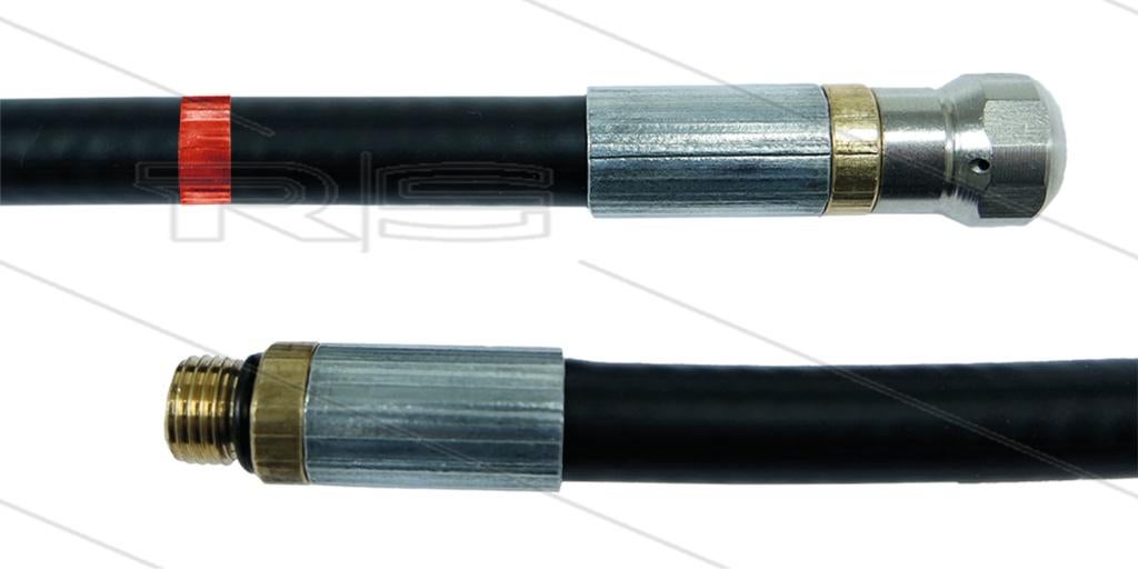 Zwarte Rioolslang 15m met Voorboring 200 Bar, Verzenden