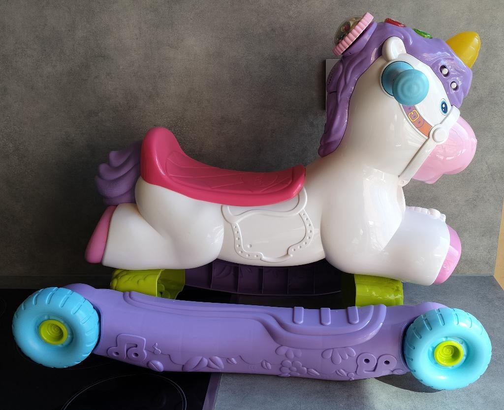 vtech hobbel en speel eenhoorn hobbelpaard of loopwagen, Enlèvement, Comme neuf