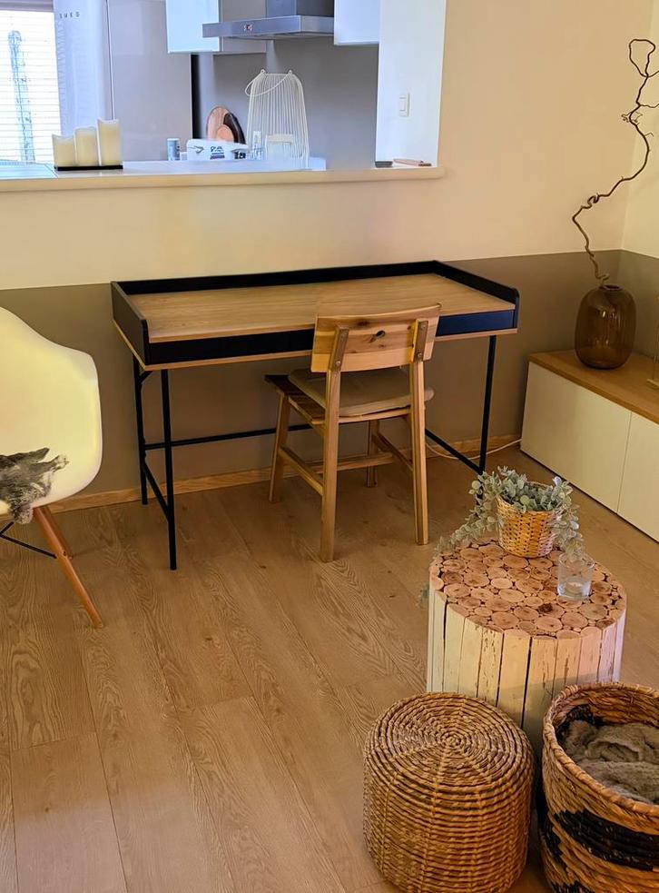 Bureau bois clair et noir, Maison & Meubles, Bureaux, Bureau, Enlèvement