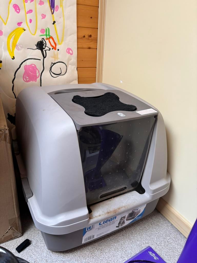 Extra grote kattenbak, Dieren en Toebehoren, Kattenbakken, Ophalen, Gebruikt, Gesloten