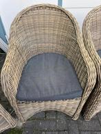 6 rieten tuinstoelen, Tuin en Terras, Ophalen, Gebruikt