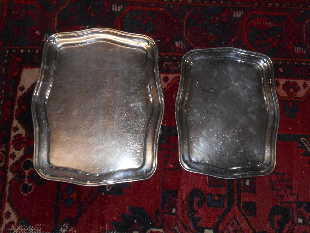 2 plateaux en argent  a 50 euros, Antiquités & Art, Enlèvement, Argent