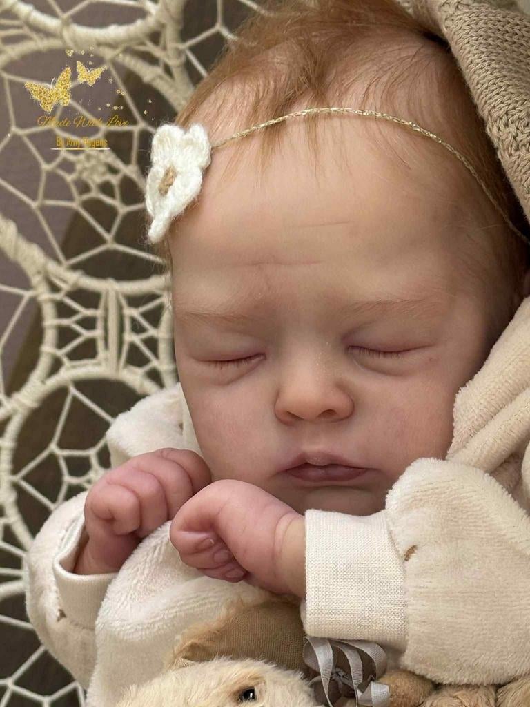 Reborn Baby - Prototype Daja rebornster Amy Hagens, Ophalen of Verzenden, Nieuw, Babypop, Levensecht of Reborn