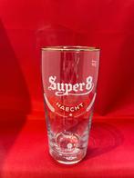 bierglas Super8 Pils Haecht 25cl met gouden rand, Verzamelen, Ophalen of Verzenden, Gebruikt, Bierglas