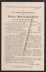 bidprentje zuster Zele, Verzenden, Bidprentje