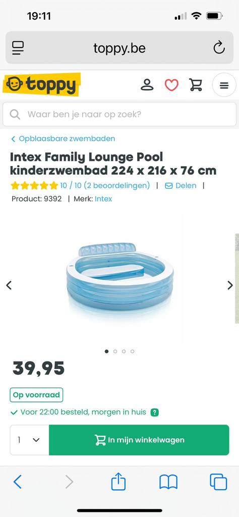 Opblaaszwembad, Tuin en Terras, Zwembaden, Ophalen, Zo goed als nieuw, Opblaaszwembad