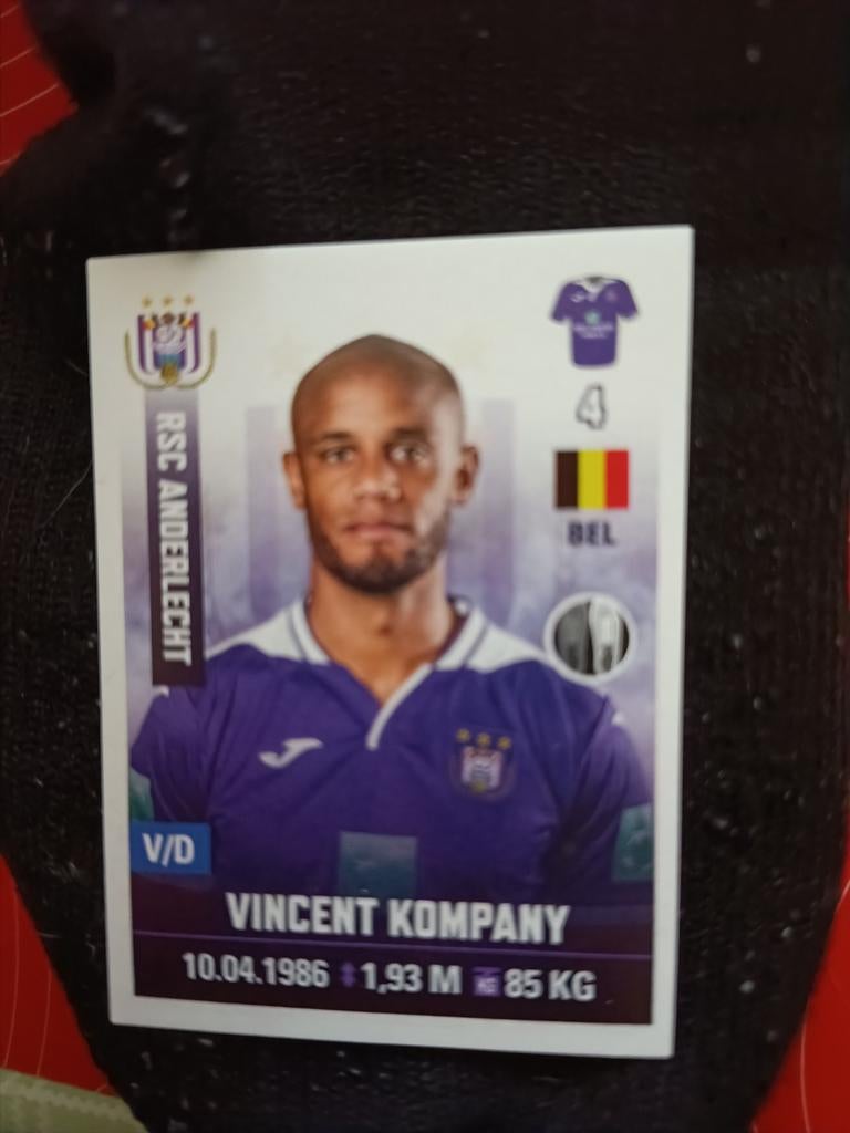 Sticker Vincent Kompany Anderlecht 2019/20 Pro LEAGUE, Ophalen of Verzenden, Sticker