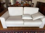 Lederen salon beige, Huis en Inrichting, Zetels | Zetels, Ophalen, Gebruikt, 150 tot 200 cm, Tweepersoons