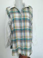 Overhemdjack met grunge-ruitjes uit de jaren 90 en witte mou, Ophalen of Verzenden, Wit