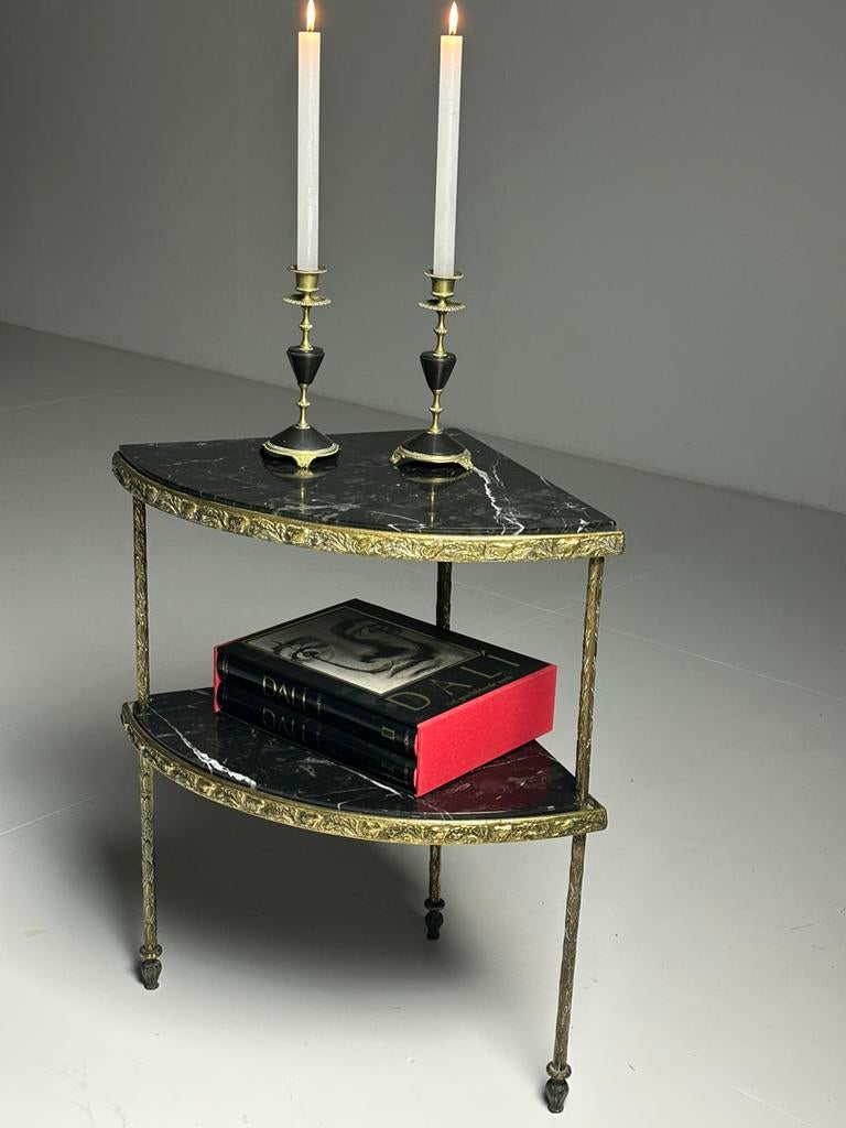 Table d'angle en marbre noir Fran's, XXe siècle, Antiquités & Art, Enlèvement