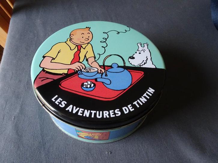 Boite métallique Tintin - Les Aventures de Tintin, Collections, Personnages de BD, Comme neuf, Ustensile, Tintin, Enlèvement ou Envoi