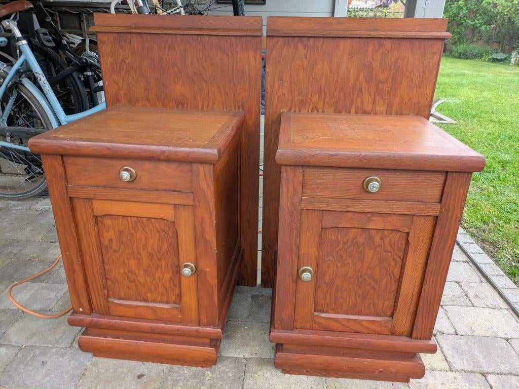 set vintage nachtkastjes, Ophalen, Minder dan 50 cm, 1 of 2 laden, Lousi Philippe